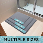 Smiry Memory Foam Bath Mat 47x20, Extra Soft and Absorbent Bathroom Mats, Non Slip Washable Carpet for Floor, Shower and Tub, Dark Grey