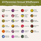 Eden Brothers Vermont Wildflower Mixed Seeds for Planting, 1/4 lb, 120,000+ Seeds with Cosmos, Cornflower | Attracts Pollinators, Plant in Spring or Fall, Zones