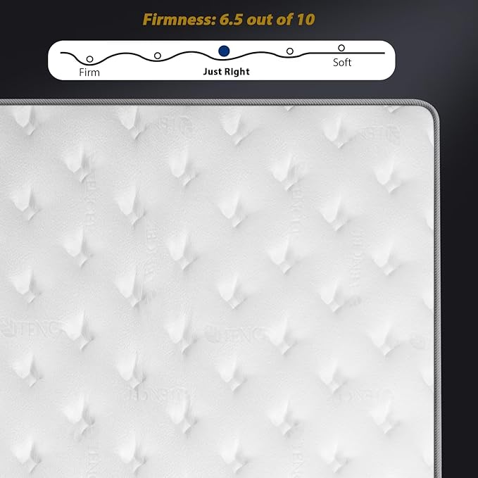 inight Full Mattress 12 Inch, Individual Wrapped Pocket Springs Zoned Hybrid Mattress with Gel Memory Foam, Ergonomic Pressure Relief, Enhanced Edge Support, Breathable Comfort Night, 365-Night Trial