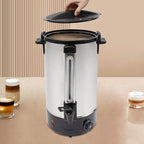 Electric Hot Water Dispenser 160 Cups Commercial Coffee Percolator & Beverage Dispenser w/Temperature Control, Stainless Steel Coffee Urn for Coffee & Tea