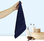 Chakir Turkish Linens 100% Cotton Premium Turkish Towels for Bathroom | 13'' x 13'' (6-Piece Washcloth, Navy)
