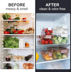 Eclirgan Food Storage Containers,Plastic Food Containers with Lock/Lids,Nesting Freezer Storage Set with Airtight/BPA Free for Pantry/Kitchen/Meal-prep(2/4/8.4 Cup)