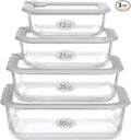 Glass Food Containers with Glass Lid (Grey-J4R)