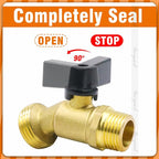 garden hose bibb, npt 1/2 thread inlet GHT3/4 O.D. thread outlet outdoor spigot, brass shut off valve for water pipe draining rain barrel bucket ibc tank. (1 pc)