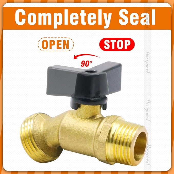 garden hose bibb, npt 1/2 thread inlet GHT3/4 O.D. thread outlet outdoor spigot, brass shut off valve for water pipe draining rain barrel bucket ibc tank. (1 pc)