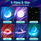 One Fire Northern Lights Projector,16Color Galaxy Projector for Bedroom, 15 White Noise Galaxy Light Projector, 5Moon Star Projector, Bluetooth Aurora Light Projector, Remote Timer Star Lights
