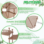 Plant Pot Cover, 3 Pack Planter Protectors Flower Pot Gird for Indoor Potted Soil Cover Round Plant Pot Protector from Animals Protect Plant Pad Cats Plant Soil Deterrent Diameter 11.8 Inch