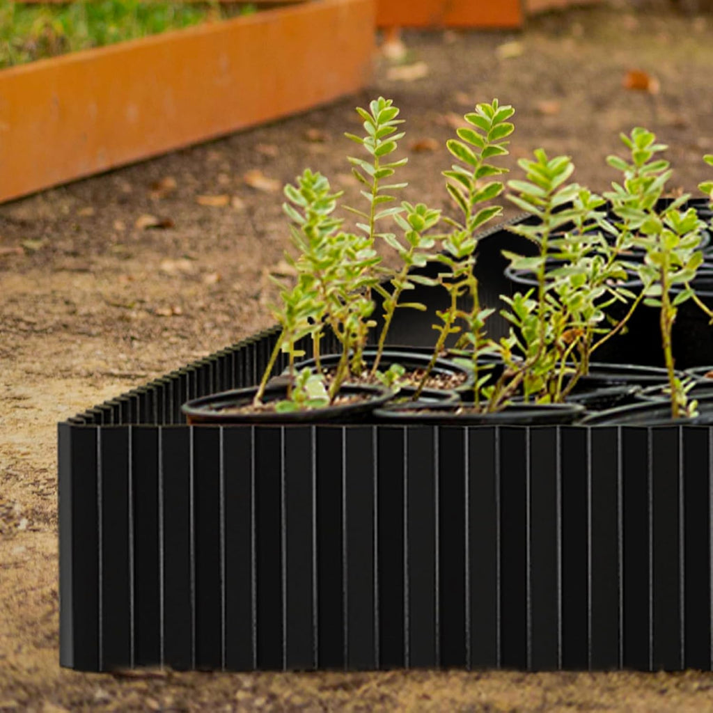 SnugNiture Corrugated Metal Garden Edging,10" x 20' Sturdy Lawn Edging Border,Landscape Edging Border for Lawn, Flower Bed,Garden and Yard