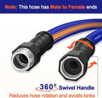 garden leader hose 3 ft x 5/8", Male to Female Fittings, Hose Reel Leader Hose, short water hose with Swivel Handle