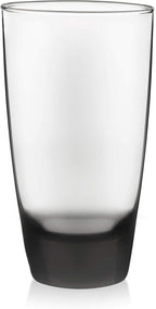 Libbey Classic Rocks and Tumbler Glasses Set of 16, Smoke Hue, Lead-Free Water Glasses, Dishwasher Safe Drinking Glasses Set