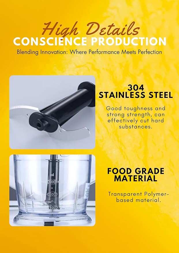 MegaWise 3-in-1 Hand Blender Set with Variable Speed Control, 400W Immersion Blender - Includes Whisk, Milk Frother, Chopper, and Beaker for Smoothies, Soups, and Baby Food (RED)