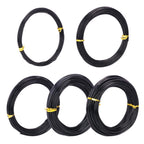 5 Roll Anodized Aluminum Bonsai Training Wire Kit with Bag, Black Bonsai Training Wire, Plant Wire Kit for Bonsai Artists & Beginners by Biugaaufai (1.0mm, 1.5mm, 2.0mm, 2.5mm, 3.0mm,5-Size 328 Feet)