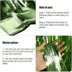 4 Pack Light Green Foil Fringe Curtain Backdrop, 3.28Ft x 8.2Ft Metallic Tinsel Foil Fringe Streamer Curtains for Photo Booth Props, Birthday, Wedding, Christmas Decorations Party Supplies New