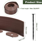 uxcell Landscape Edging, 1Pcs 33FT x 4" - No Dig Garden Edging Kit with 30 Stakes, Landscape Edging Border for Garden Lawn Flower Bed Yard Grass (Coffee)