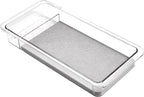 madesmart Dental Tray Drawer Organizer with Drying Stone, Clear Plastic Drawer Organizer for Toothbrush, Dental Floss, Water Flossers, Toothpaste