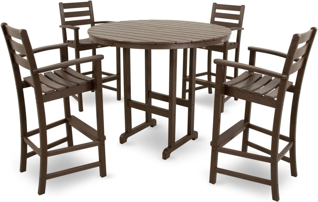 Trex Outdoor Furniture TXRBT248VL Monterey Bay Round Bar Table, 48-Inch, Vintage Lantern
