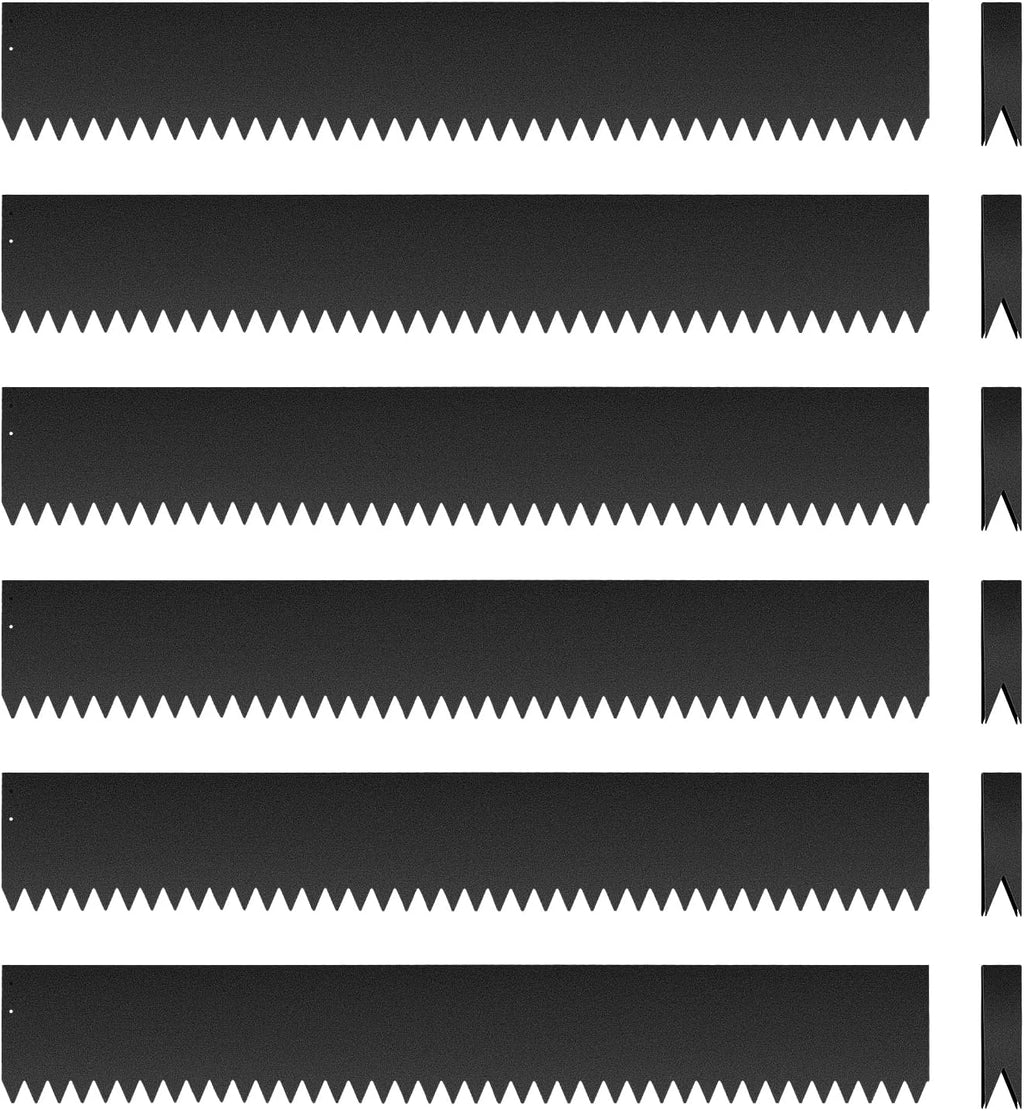 Landscape Edging Kit - 40" L x 6" H Each (20ft Total) Galvanized Bendable Metal Garden Edging for Lawn Yard- No-Dig Hammer-in Heavy Duty Metal Edging Border with 6 Clips