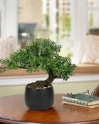 Artificial Bonsai Tree Juniper Faux Plants Indoor Fake Plants Decor with Ceramic Pots for Home Table Office Desk Bathroom Shelf Bedroom Living Room Farmhouse Decorations