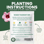 Shade Tolerant Mix – 2,500 Wildflower Seeds for Pollinator Gardens – 2026 Season – 5-Gram Pouch