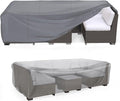 Mrrihand Heavy Duty Patio Furniture Covers, Outdoor Furniture Covers Waterproof Sectional Sofa Set, Patio Table and Chair Set Cover 78" L×62" W×30" H,Grey