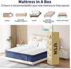 Twin Mattress, 12 Inch Twin Hybrid Mattress for Kids, Twin, Fiberglass Free, Medium Plush, Foam and Spring Hybrid Mattress for Motion Isolation, Pressure Relief & Edge Support, Mattress in A Box