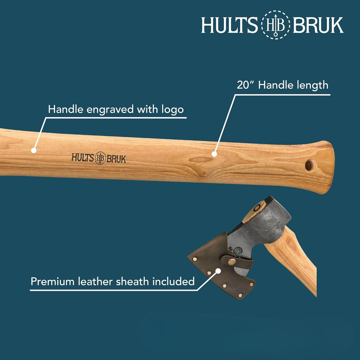 Hults Bruk 840732 Tibro Carpenter Axe - 1.75 lb Head, 20" Handle