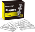 HongWay 360 Pack 6 Inch Landscape Staples, Galvanized Garden Staples 11 Gauge Ground Stakes Landscaping Fabric Pins Plant Cover Stakes Yard Staples for Lawn Fence Tent Hose Drip Irrigation Tube