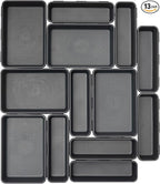 Office Drawer Organizers Bins Junk Drawer Organizers Tray Storage Dividers for Office Desk Dress Makeup (13pcs 2Size)