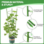 KLS 3 Pack Tomato Cage for Pots Plant Support, Upgrade 36 Inches Tomato Cages for Garden, Pepper Cage Trellis Kit with Plant Tie and Clips (36")