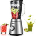 Blender,Blenders for Kitchen,Glass Blender for Shakes and Smoothies,crush ice,51 oz Glass Jar,Simple Speed Dial,6 Stainless Steel Blades, Ice Crusher with Speed Control, Silver.
