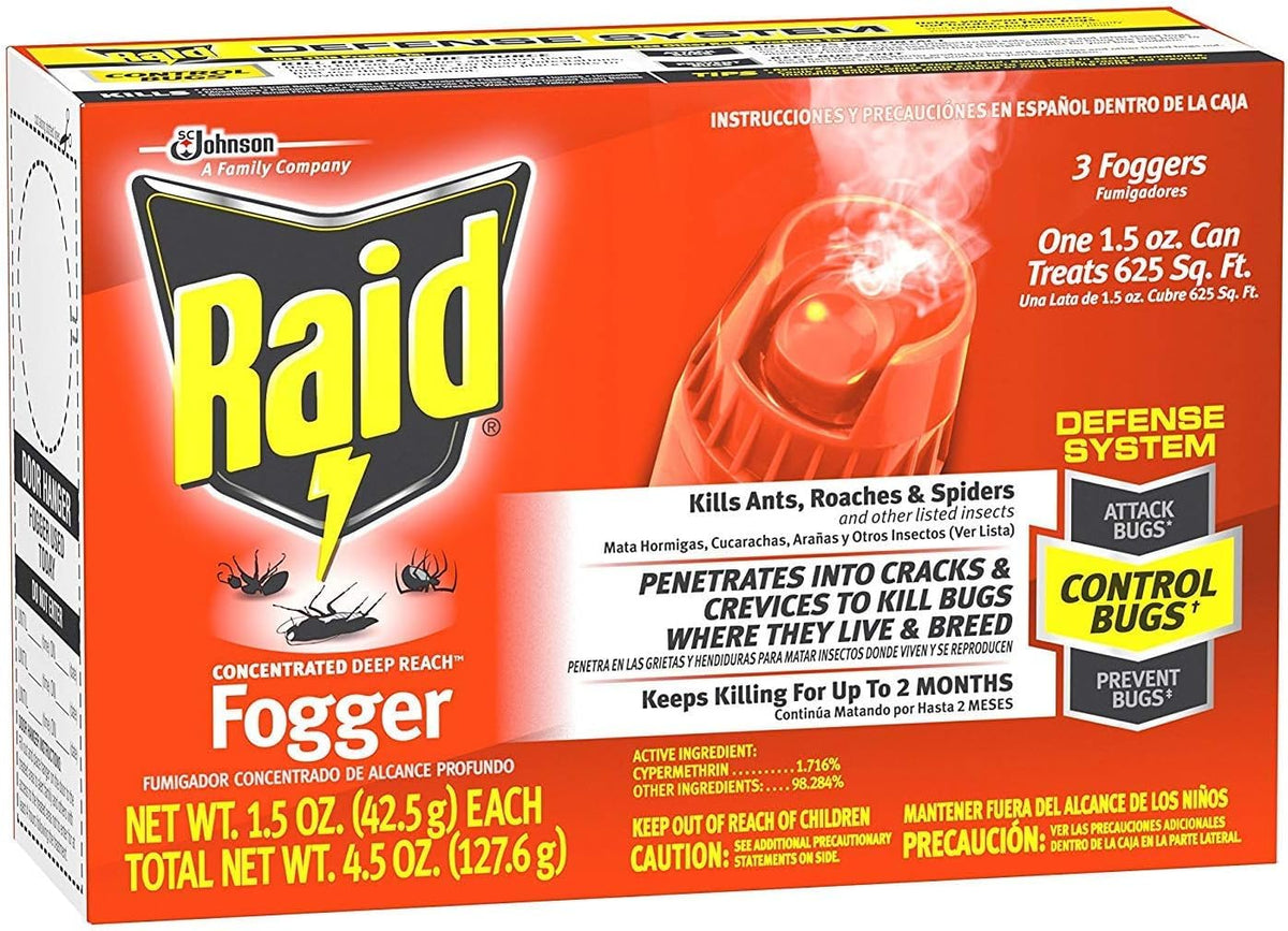 Raid Concentrated Deep Reach Fogger, 1.5 oz. (Pack of 6)