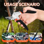 8" Professional Heavy Duty Anvil Pruning Shears with Anti-Rust SK-5 Blades, Garden Shears for Dry Stems and Small Branches, Gardening Scissors, Clippers for Wood, Non-Slip Handle. | LFXP1108S