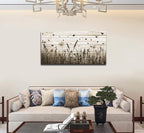 Wildflower Wall Art Autumn Canvas Picture Butterfly Grass Dandelion Artwork Vintage Wooden Board Painting Prints for Bedroom Living Room Office Home Kitchen Wall Decor Framed Ready to Hang 30" x 60"