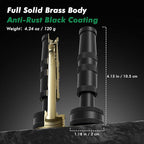 [2 Pack] RESTMO 100% Solid Brass Adjustable Twist Hose Nozzle with Anti-Rust Coating, Heavy Duty High Pressure Nozzle with 3 Spray Patterns for Garden Watering, Car Washing, Patio & Floor Cleaning