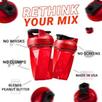 HELIMIX 1.5 Vortex Blender Shaker Bottle Holds upto 28oz | No Blending Ball or Whisk | USA Made | Portable Pre Workout Whey Protein Drink Shaker Cup | Mixes Cocktails Smoothies Shakes | Top Rack Safe