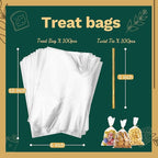 LOKIQNG Cellophane Bags Plastic Gift Bag Clear Cookie Treat Bags with Twist Ties for Party Favor Bag(100PACK,6x10inch)