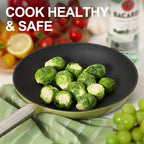 KOKHUB Upgraded 11 Inch Cast Iron Skillet, Titanium Enameled Nonstick Frying Pan, PFOA/PFAS-Free Cooking Pan, Dishwasher & Oven Safe Kitchen Cookware, Compatible with All Cooktops, Sage Green
