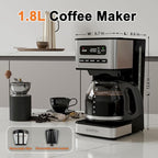 12-Cup Programmable Coffee Maker, Regular & Strong Brew Drip Coffee Machine, 1-4 Cup and Ice Coffee Setting, 24H Timer, Auto Shut-Off, Keep Warm, Pause & Serve