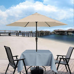 Outdoor Tablecloth Wrinkle-Free Stain Resistant Waterproof Polyester Fabric Table Cover with Zipper Umbrella Hole for Picnic/Party/Dinner/Patio Garden(60×60inch Square,Zippered,Blue Fog)