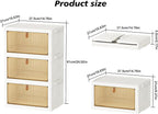 Closet Organizers and Storage 70Qt 3 Pack Stackable Storage Bins with 1 Lid Foldable Closet Organizer Boxes for Clothes Office Supplies Snacks (23Qt X 3)