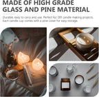 2pcs Creative Glass Candle Cups with Pine Covers Empty Candle Holders for Wedding and Banquet Decor Portable and Easy to Carry for Aromatherapy and Home