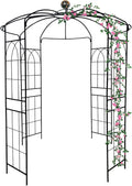 Metal Gazebo Birdcage Shape, Garden Trellis Arbor Arch for Climbing Plants Stand Rack Pergola Pavilion French Style Wedding Decoration Lawn Vines Roses, 81.3''W x 114.2'' H