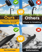60Pcs Metal Garden Landscape Edging Stakes,Black, 10inch anchoring Stakes Landscape Anchoring Spikes for Terrace Board, Grass Barrier, Landscape Edging Coil, Garden Liner, Bender Board