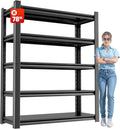 Heavy Duty Metal Storage Shelf, 5 Tier Industrial Shelving Unit - Garage Shelving, Utility Shelf, Metal Storage Rack Shelving, Durable Garage Shelf Organizer 18" D x48 W x78 H