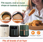Ninja Power XL Gourmia Air Fryer Disposable Paper Liners - 200pcs, 9 Inch Round Parchment Liners for 4/5/6 qt Air Fryers, Baking Paper for Oven & Microwave