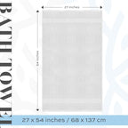 White Classic Luxury Bath Towels Set of 4 Large - 700 GSM Cotton Ultra Soft Bath Towels 27x54 | Highly Absorbent and Quick Dry | Hotel Towels for Bathroom Luxury, Plush Shower Towels, Silver