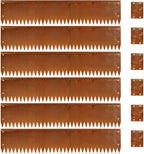 Cor Ten Steel Garden Metal Landscape Edging 40 inch with Top Bending Protection Pre-Rusted Cor Ten Steel Garden Edging 6 Pack Edge for Lawn Yard (10 inch-180 Degree Bend, Rusted)