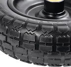 Fit Gorilla Carts Wheels 10" No Flat Replacement Wheel, 4.10/3.50-4 Flat Free Solid Tire Compatible with Gorilla Cart,Hand Truck,Garden Cart-5/8 Axle Bore Hole 2.1" Hub (2 Pack)
