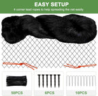 Bird Netting, Garden Netting with 3/4” Mesh Net as Poultry Netting for Chicken Coop, Heavy Duty Nylon Netting for Garden Protection, Fruit Tree Netting for Orchard Against Squirrels, Deer