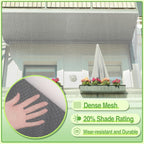 Stronger Garden Mesh Netting - 10 x 12 ft PPT Nano Bird Net Barrier, Mosquito Netting Screen for Outdoor Plants Vegetables Patios Balconies Terraces, Shading Rate 20% (White)
